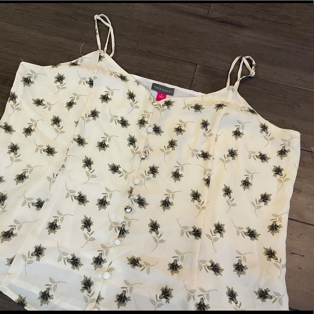 Vince Camuto Natural Sand Summer Oasis Cami Tank